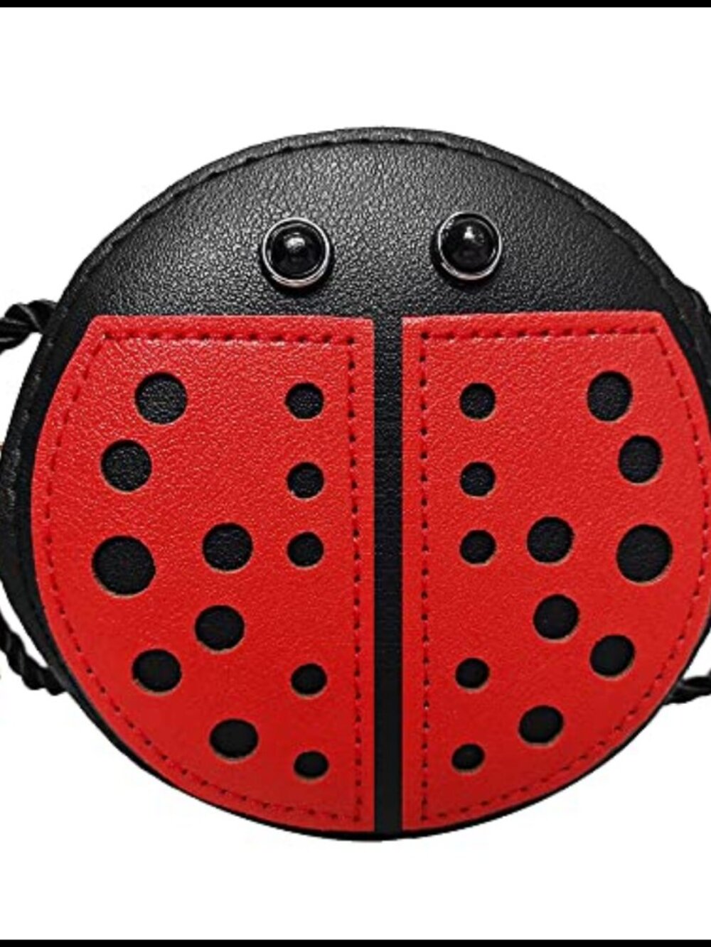 Girls Mini PU Leather Ladybug Crossbody Bag Adjustable Strap Purse